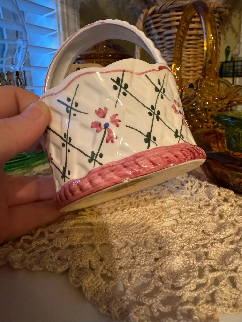 Hand-Painted Basket - Picture 5 of 7